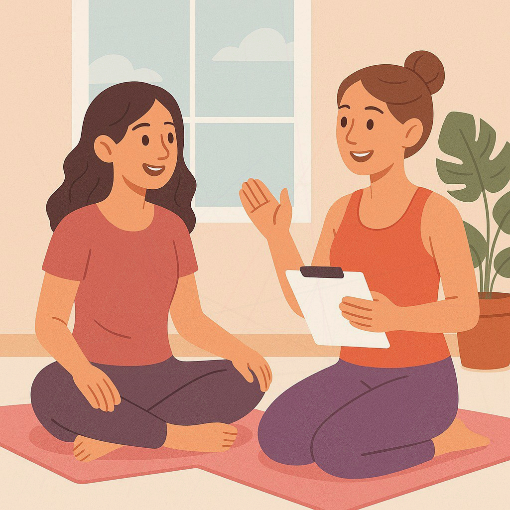 Instructor în meditație cu lumânări parfumate